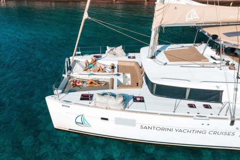 Santorini: Luxury Catamaran Cruise with Lunch, BBQ & Drinks - Who Should Consider This Tour?