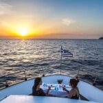 Santorini: Motor Yacht Sunset Cruise with 5-Course Dinner - The Atmosphere and Group Size