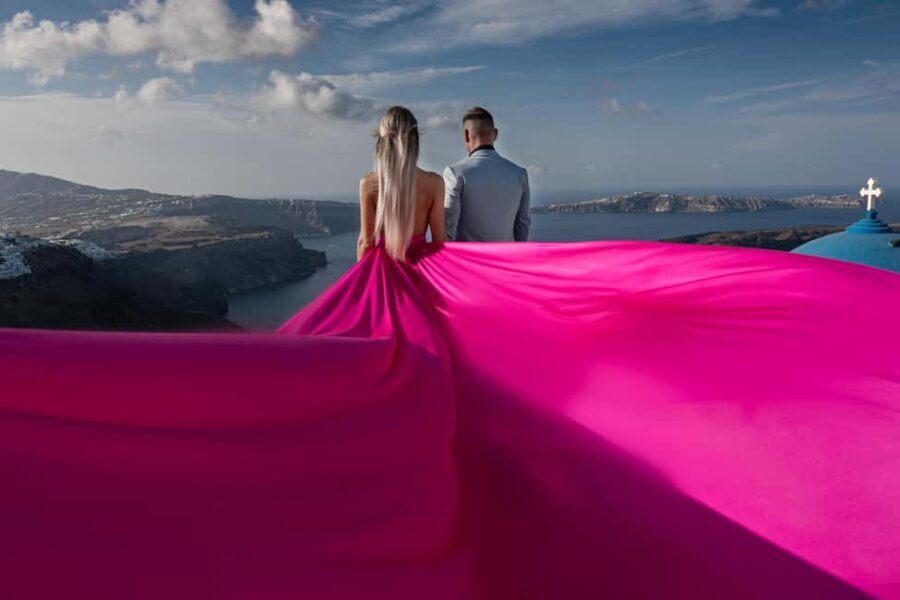 Santorini: Private Flying Dress Photoshoot at Blue Domes - Practical Details and Tips for Booking