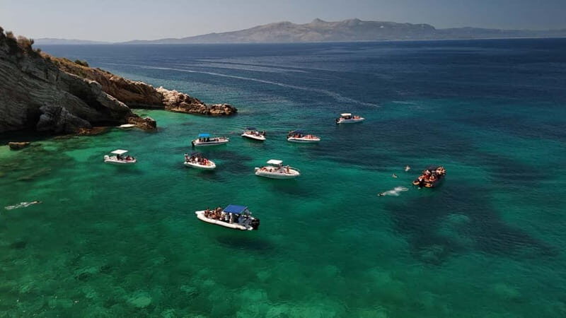Saranda: Boat Trip to 6 Spots + Free Drink & Free Umbrellas