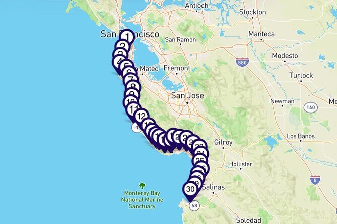 Smartphone Audio Driving Tour between San Francisco & Monterey - Practical Details: What to Expect