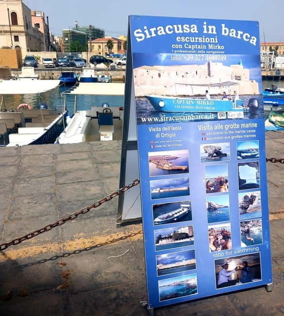 Syracuse: Ortigia Island Boat Tour with Captain Mirko - What’s Included, What’s Not