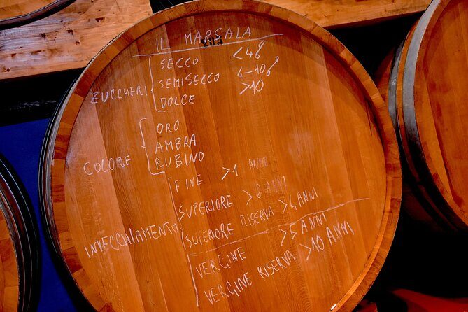 Tasting in the historic cellar of Marsala - The Wines & the Food
