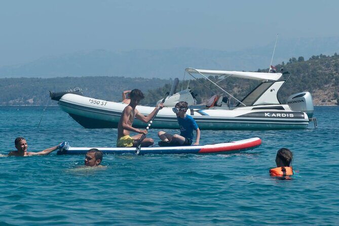 Trogir,Blue Lagoon and olta island full day Private Boat Tour - The Sum Up