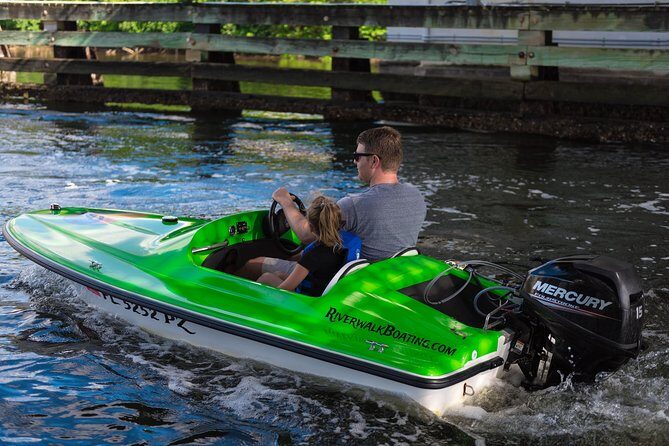 2 Person Mini Power Boat Rental at Tampa Riverwalk