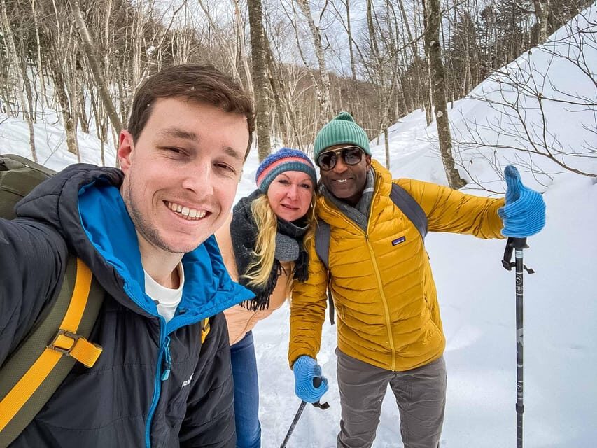 Bamboo Ice Cave: Snowshoe to see a natural phenomenon! - The Snowshoe Journey: Scenic Forests and Small Streams