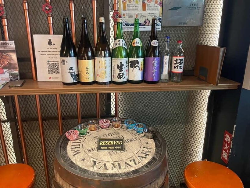 Casual Japanese sake tasting and snack experience, Kabukicho - Authenticity and Education
