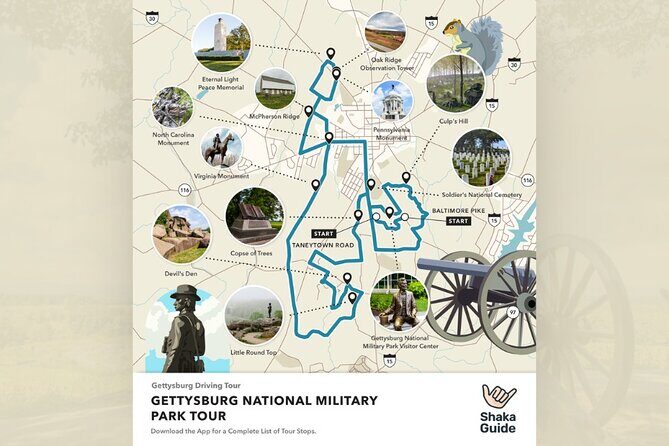 Gettysburg Battlefield Self Guided Audio Driving Tour - In-Depth Look at the Itinerary