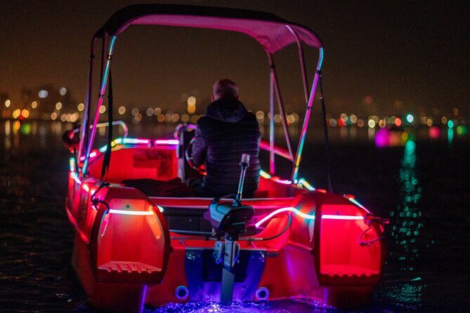 Glow Electric Boat night date experience in San Diego Bay - Frequently Asked Questions