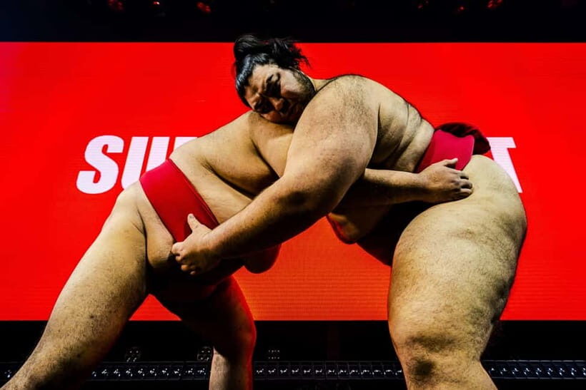 Osaka:SUMO BEATS SHOWCASE: Taiko Drum and Wagyu burger! - A Closer Look at the Osaka Sumo Beasts and Beats Showcase