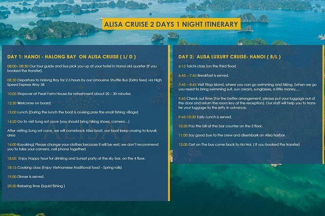 Overnight Luxury 5 Star Alisa Cruise with Meals, Kayak or Bamboo Boat - A Deep Dive Into the Halong Bay Experience