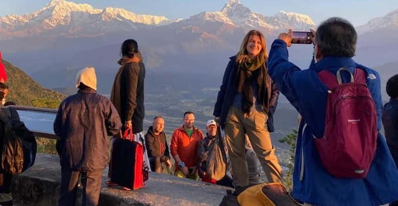 Pokhara: Sarangkot Sunrise & World Peace Pagoda Sunset Tour - Sunset at the World Peace Pagoda
