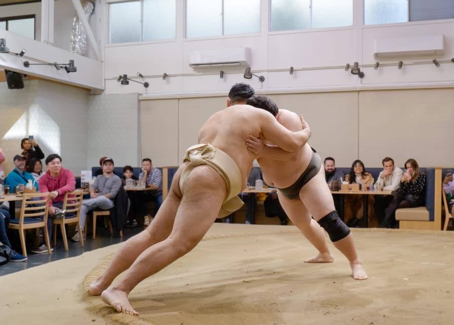 Tokyo: Challenge Sumo Wrestlers and Enjoy Meal - Food and Photos