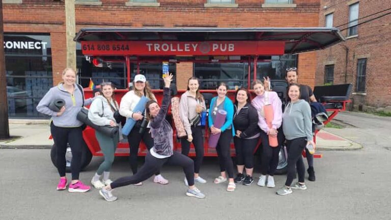 Yoga & Coffee Tour On The Trolley Pub - In-Depth Look at the Itinerary