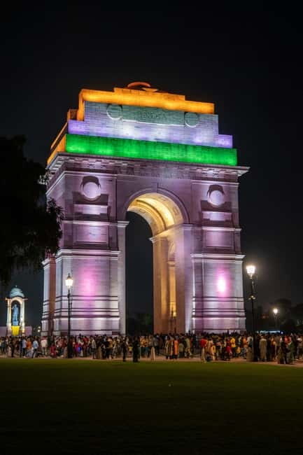 From Delhi: Night View Tour with India Gate and Red Fort - Fully Exploring the Night View Tour of Delhi