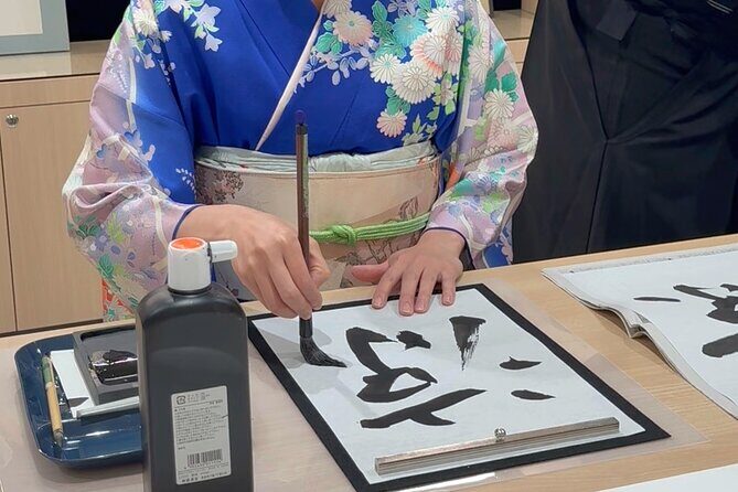 Tea and Calligraphy Session at a Table in Osaka - Who Will Love This?
