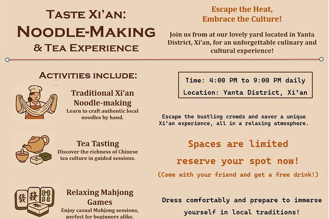Xi'an Noodle Making and Tea Tasting Experience - An In-Depth Look at the Xian Noodle Making and Tea Tasting Experience