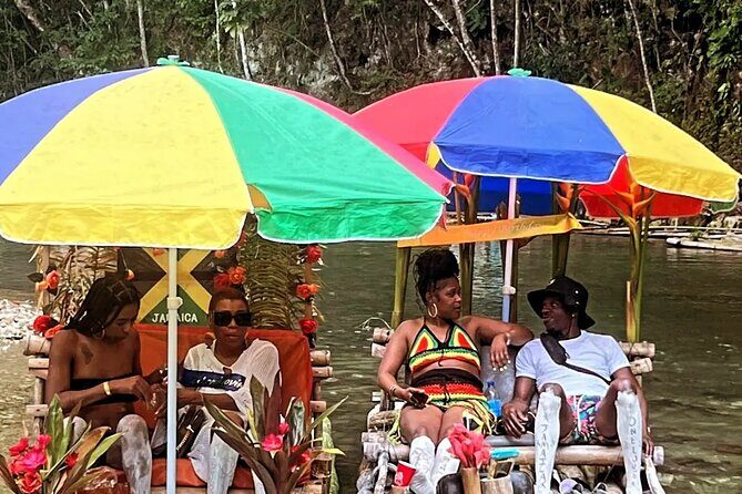 Bamboo rafting with Limestone Foot Massage free rum taste