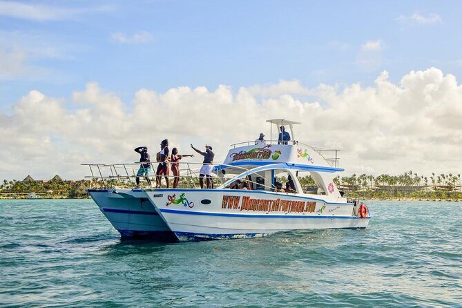 BBQ and Slide on a Private Catamaran with Unlimited Drinks