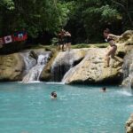 Blue Hole plus Secret Falls and Dunns River Falls Combo from Falmouth Hotels - Transportation and Group Size