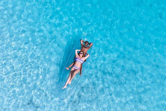 Couple's Clear Kayak Drone Photoshoot