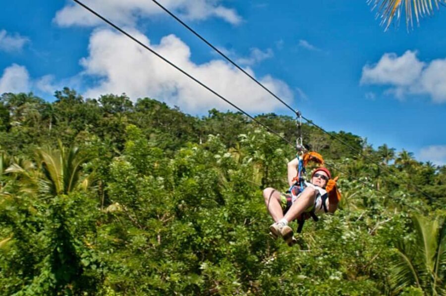 El Limón: Ziplining Adventure - Experience the thrill of ziplining through the lush Dominican rainforest with this 4-hour tour in Samaná. Led by friendly guides, youll soar over the Juana Vicenta region, Haitises National Park, and Cayo Levantado, enjoying spectacular vistas and a genuine sense of adventure. The tour includes all equipment, making it accessible regardless of your experience level.