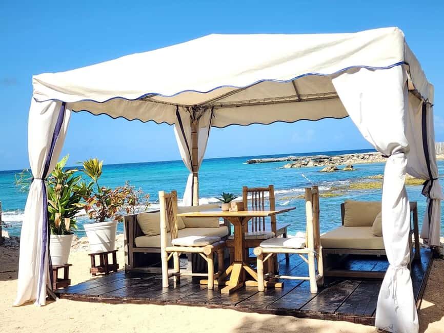 Falmouth: Bamboo Beach Club VIP Cabana with Food & Beverage - The Itinerary in Detail