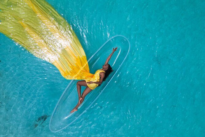 Nassau Clear Kayak Drone Photoshoot- Floating Dress - What Sets This Tour Apart