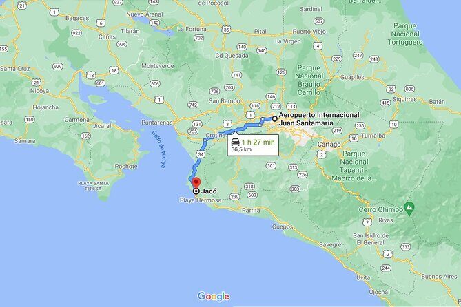 Private Shuttle from San José Intl Airport to Jacó Beach - Key Points