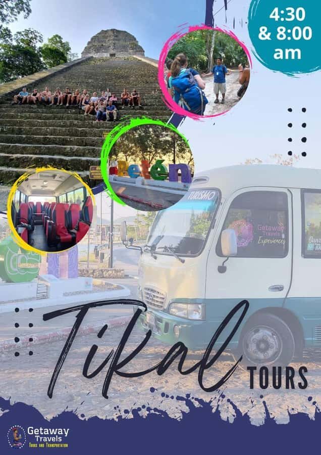 Tour and Transportation with tour guide to Tikal - The Itinerary in Detail