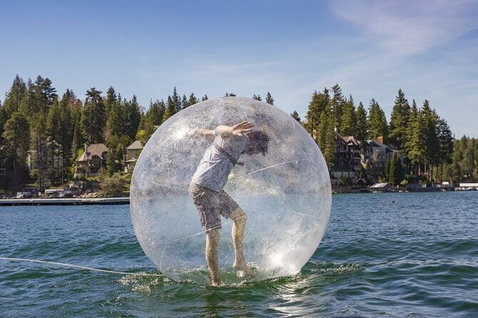 Inflatable Water Ball Rollers at Downtown OWA - The Sum Up