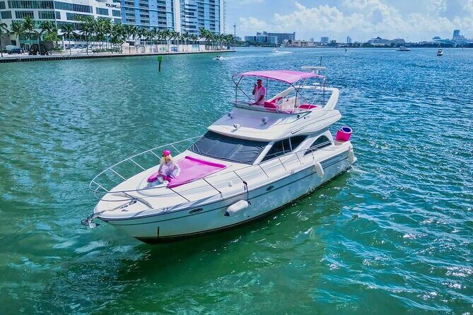 Pink Yacht Rental In Miami- 50ft Luxury Pink Charter - Who Would Love This Experience?