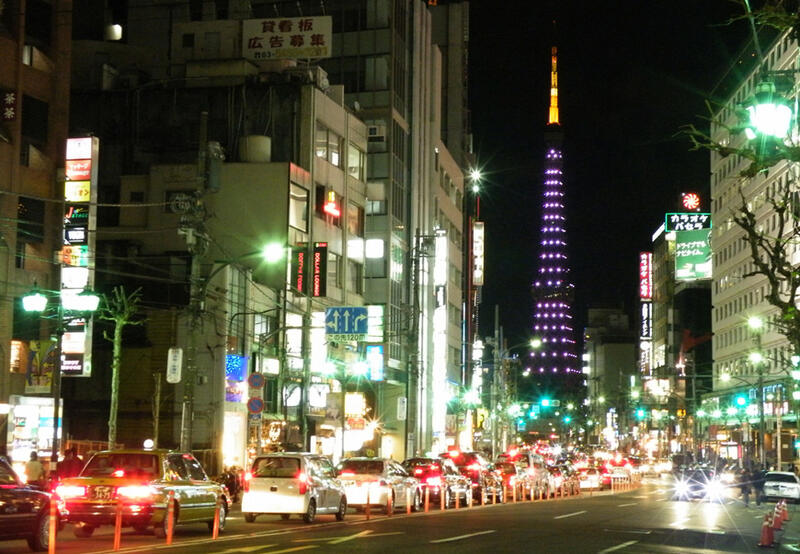 Roppongi district at night