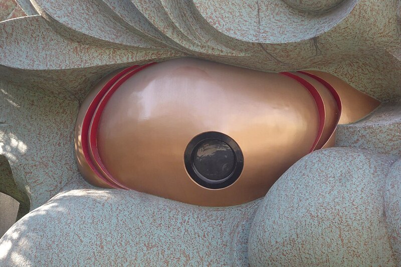 The eye of the lion's head stage at Namba Yasaka Jinja, Osak