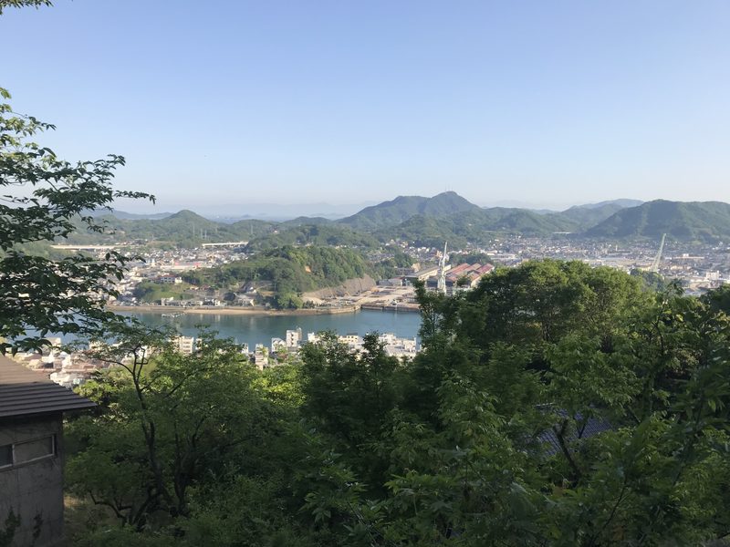 View of Onomichi Channel and Mukaishima Island from Senkoji Park