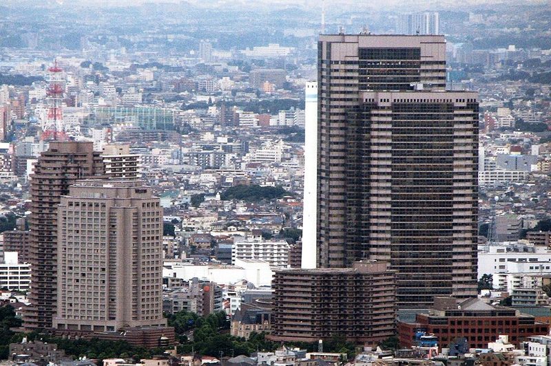 View of Yebisu (Ebisu) Garden palace as seen from Tokyo Tower.