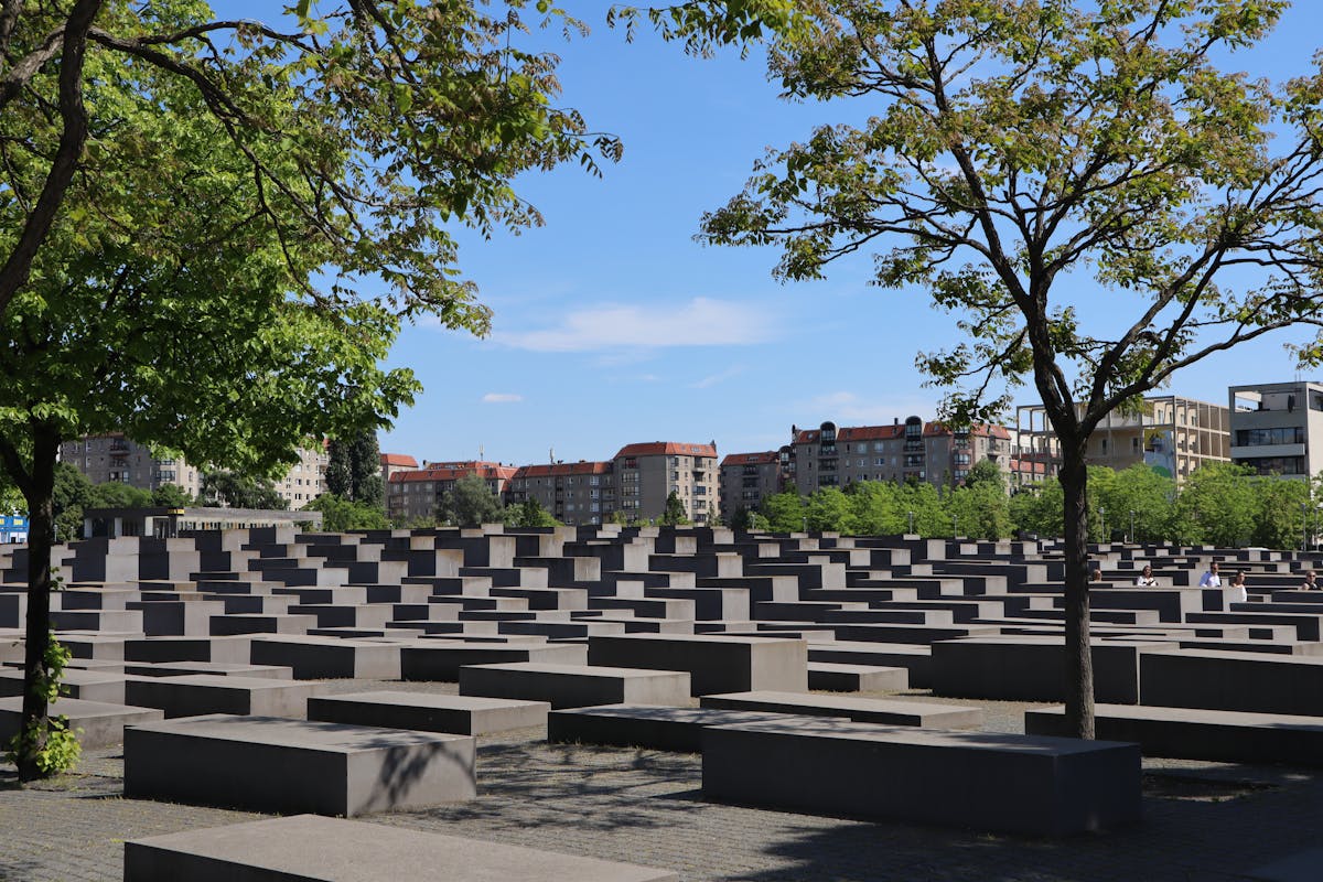 Holocaust Memorial concrete slabs in Berlin