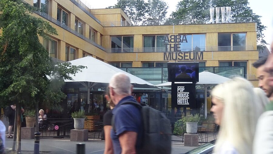 ABBA The Museum exterior on Djurgarden island Stockholm