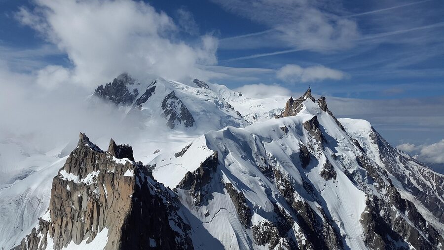 Aiguille du Midi summit mountains snow