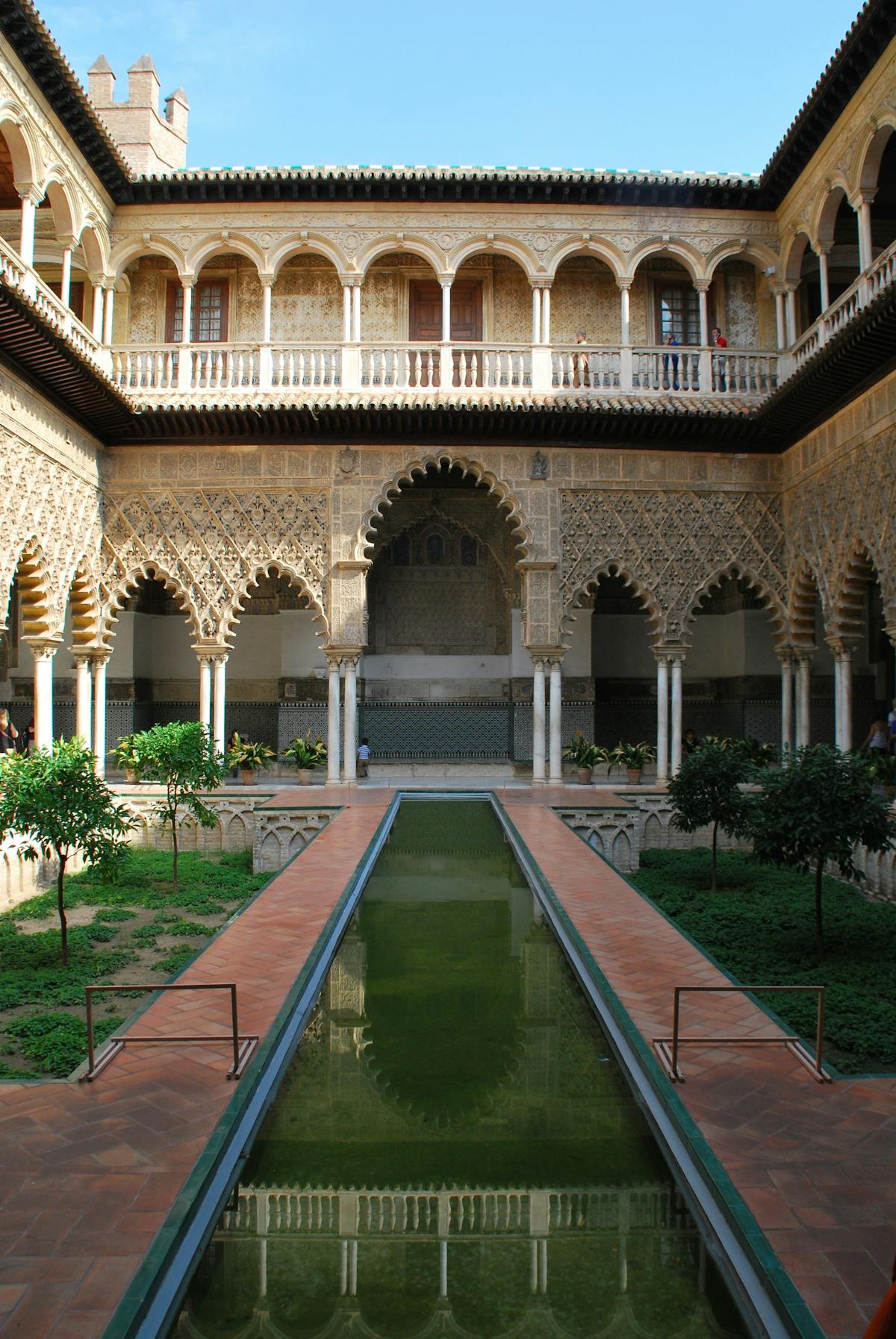 The Mudejar-style facade of the Alcazar of Seville
