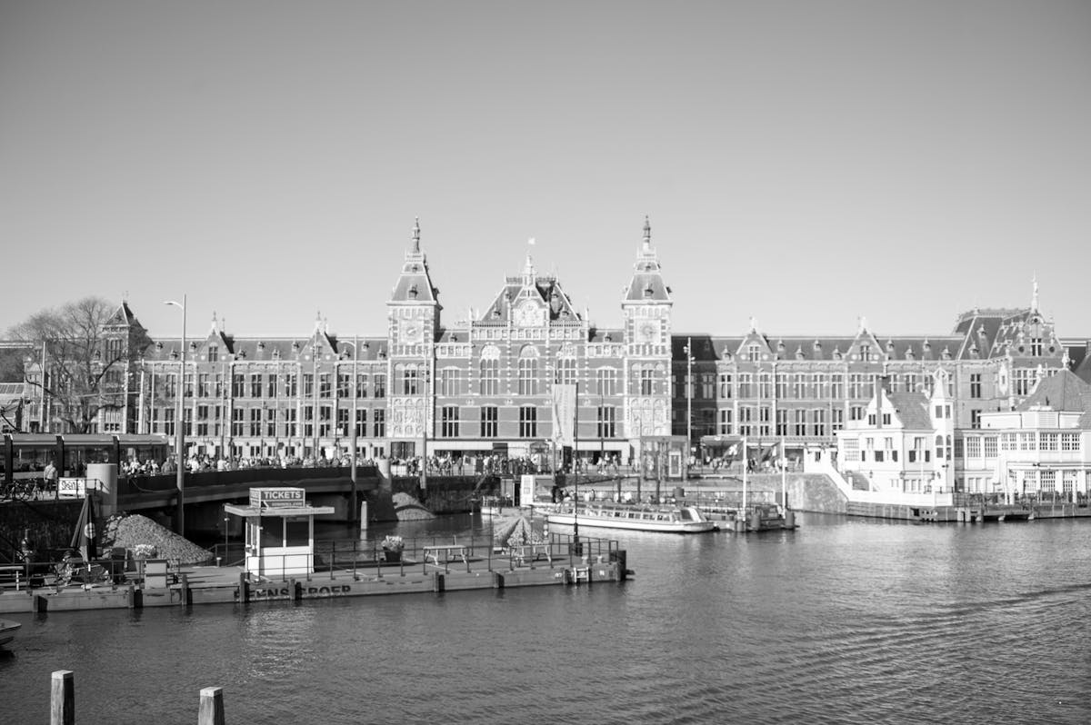 Amsterdam Central Station waterfront area