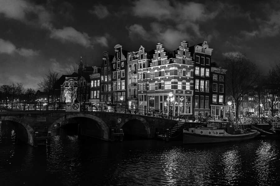 Amsterdam canal side architecture