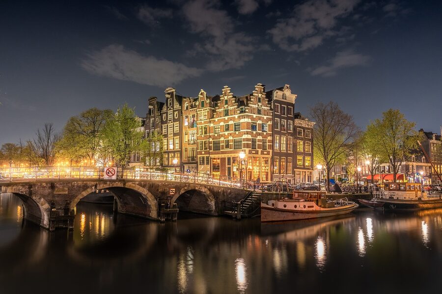 Amsterdam night lights