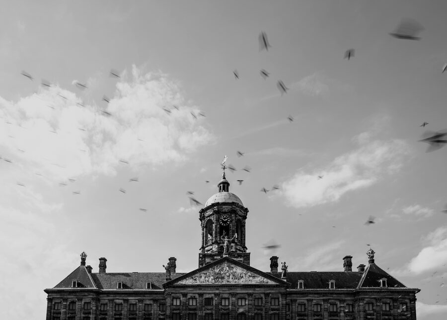 Dam Square Amsterdam view