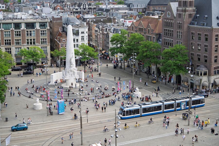 Amsterdam Dam Square view