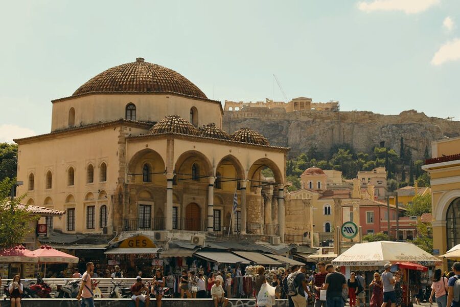 Monastiraki Square Athens Acropolis