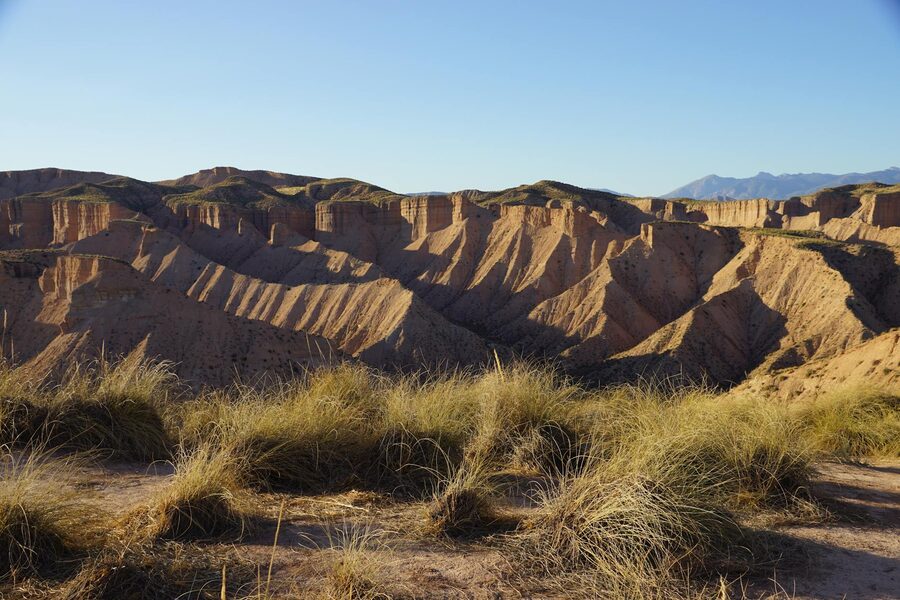 Badlands rock formations in the Guadix area near the Tabernas Desert