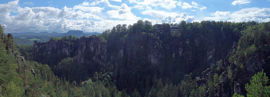 Bastei Bridge panorama Saxon Switzerland