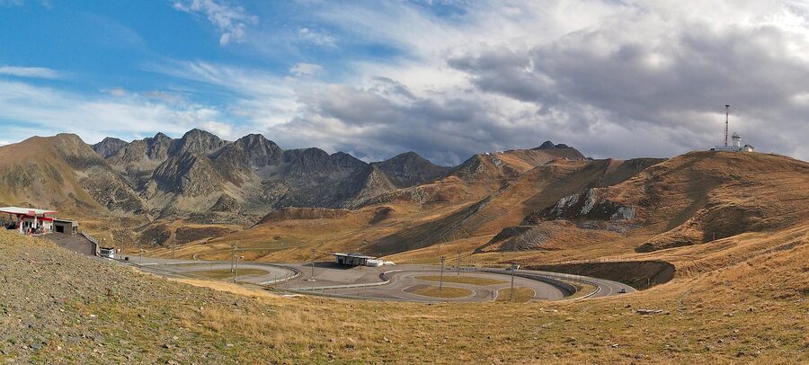 Andorra mountains and landscape panoramic view