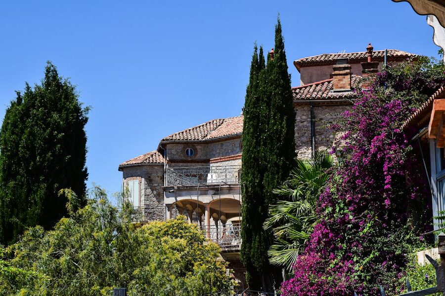 Beautiful villa surrounded by lush greenery in Provence-Alpes-Cote Azur France